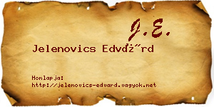 Jelenovics Edvárd névjegykártya